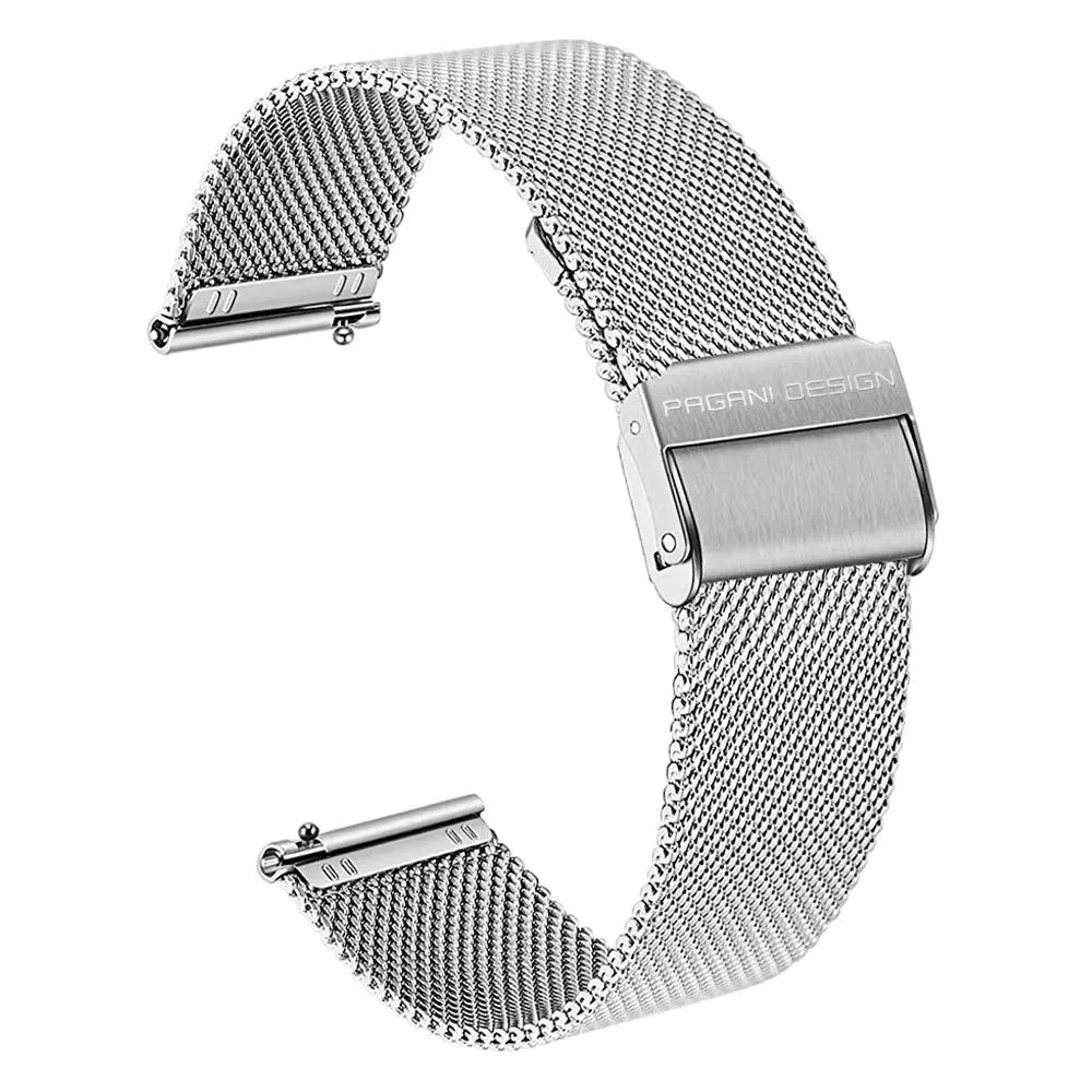 2023 New Mesh Belt 007 Retro Men Automatic Watches NH35 Men Mechanical Wristwatch Curved Sapphire Glass Top Brand