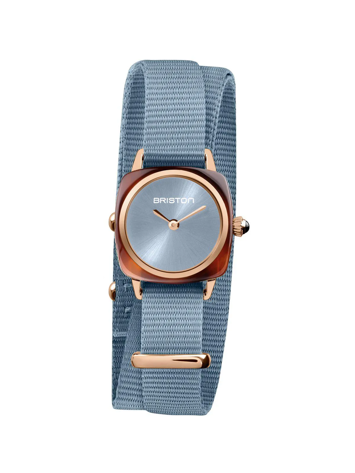 Briston Clubmaster Lady Acetate HM Ice Blue Sunray Dial Rose Gold Double Tour 24mm